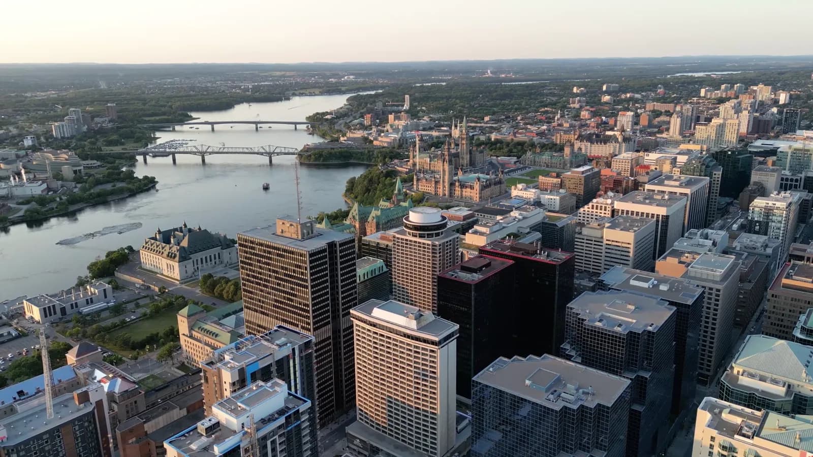 Aerial view of Ottawa